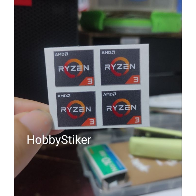 Stiker amd ryzen 3 premium glossy untuk laptop pc