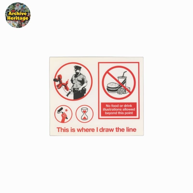 sticker Banksy no food or drink stiker art streetart graffiti