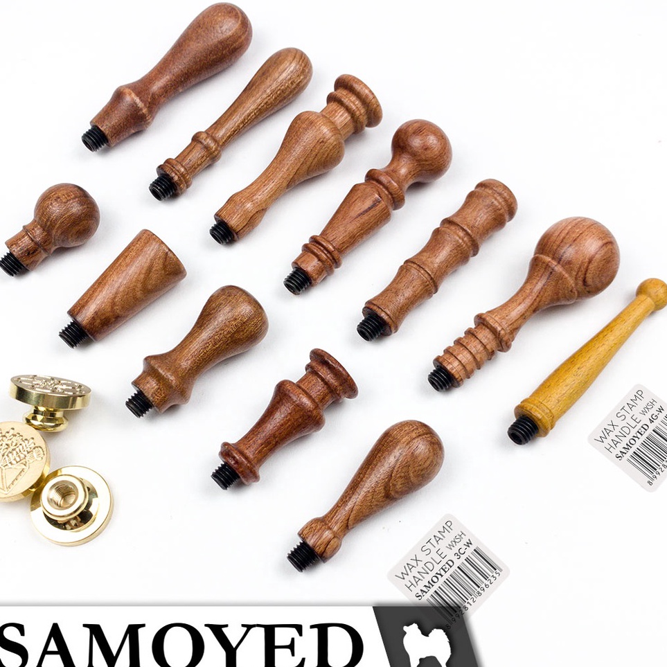 

Produk Keren Pegangan Gagang Kayu Stempel Cap Lilin Segel Surat Undangan Seal Sealing Wax Stamp Wood Handle Samoyed WXSH J82