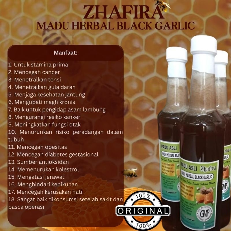 

MADU ZHAFIRA HERBAL BLACK GARLIC 500 ML ORIGINAL