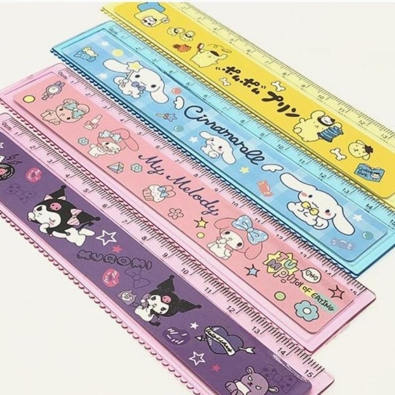 

MS | Penggaris sanrio kuromi cinnamoroll my melody purin / penggaris sanrio 15cm