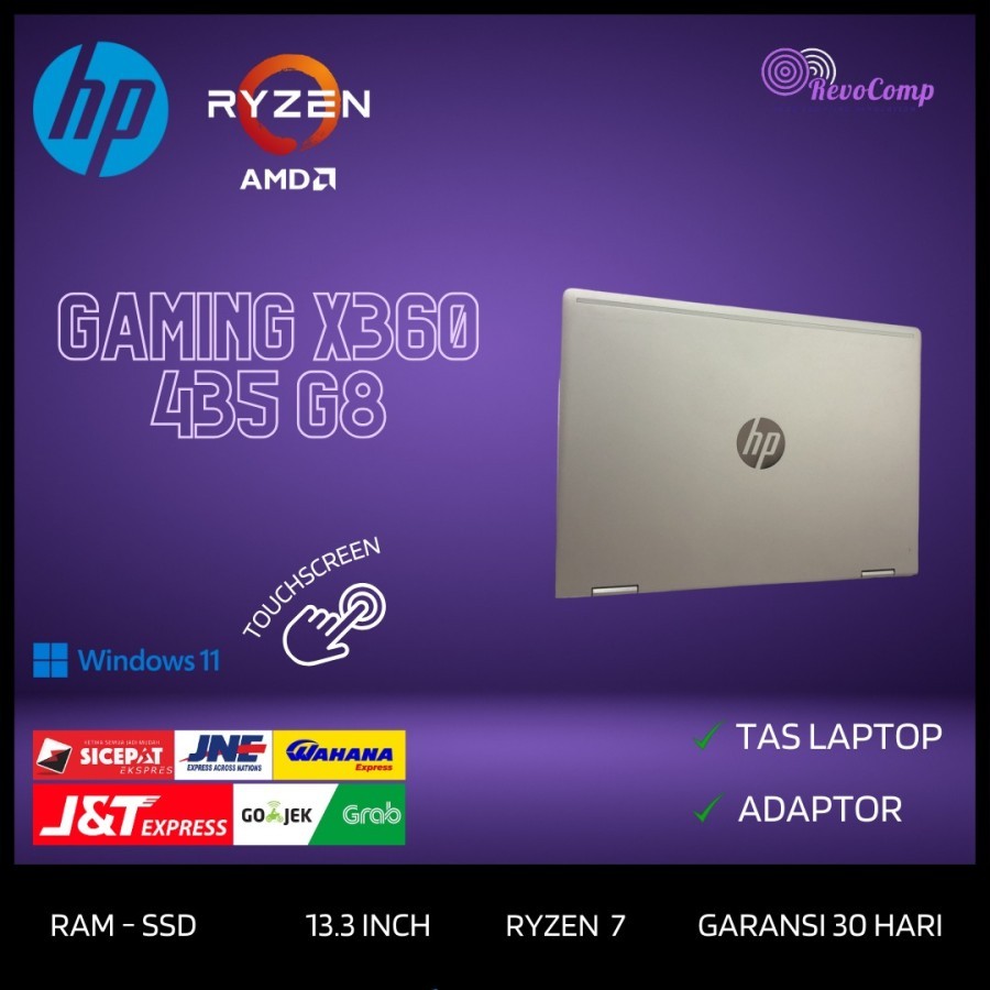 Laptop 2in1 Hp Probook X360 435 G7 AMD Ryzen 7 Pro 4750u Ram 16GB Ssd Touchscreen