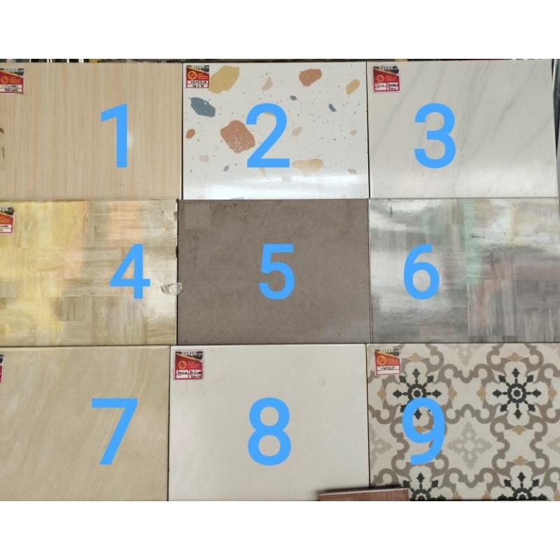 Keramik Lantai 40x40 KW 1 Motif Halus/ Kasar/Keramik Lantai Accura/ Mulia/ Dll 40 x 40 KW1