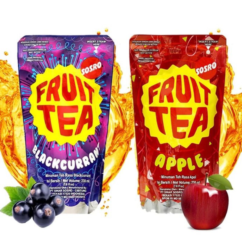 

promo fruit tea pouch 200ml grosiran eceran minuman teh termurah