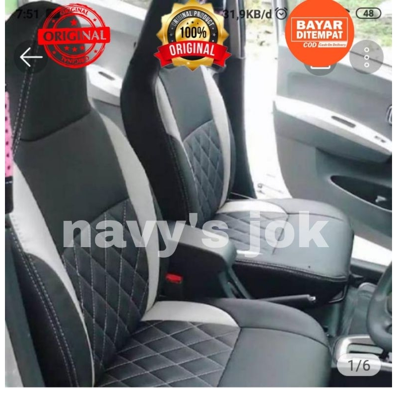 Sarung Jok Mobil Sigra/Calya Bahan Oscar Kulit