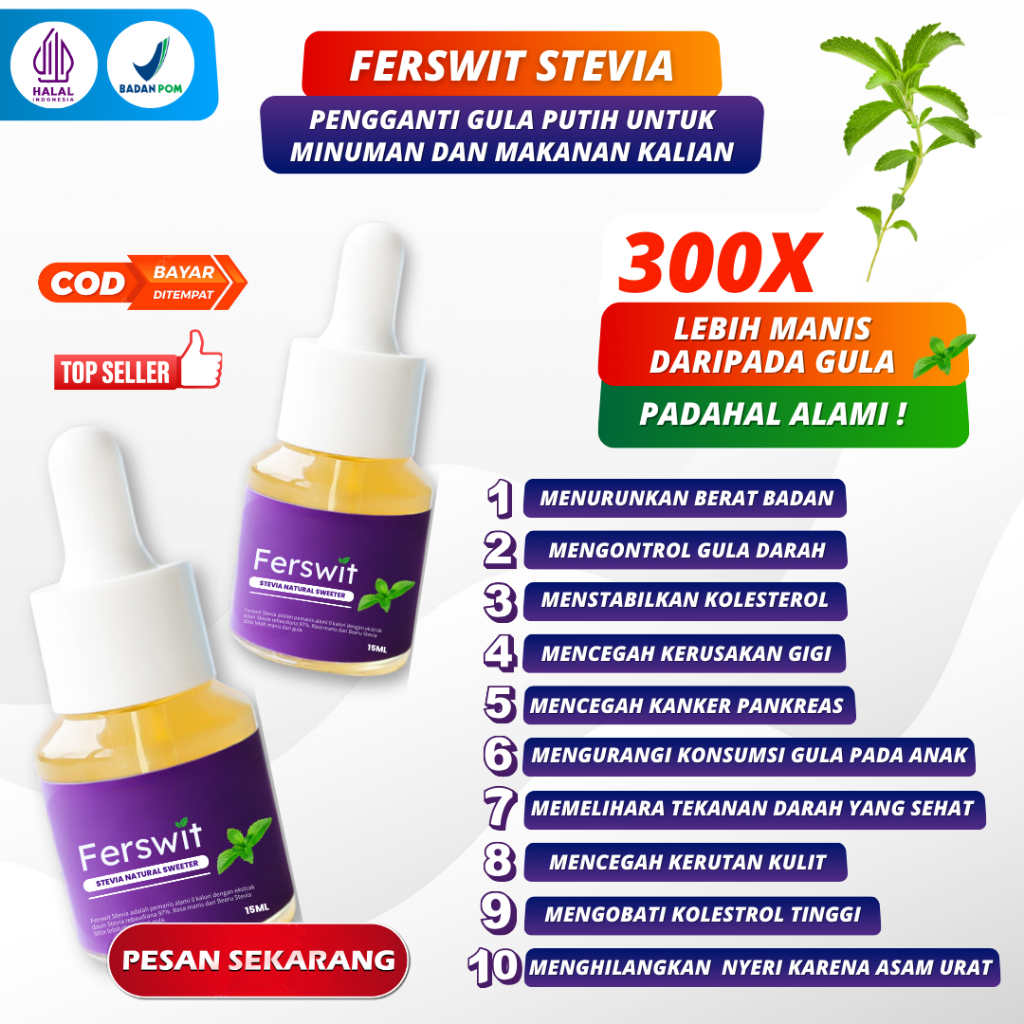 

Stevia Tetes Pemanis Pengganti Gula Pasir Alami Dan Original