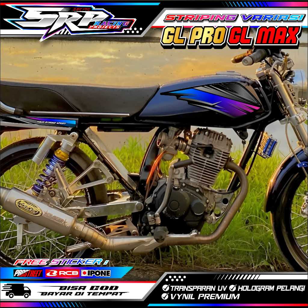 STRIPING VARIASI HONDA GL PRO GL MAX / STICKER LIST VARIASI MOTOR GL PRO GL MAX