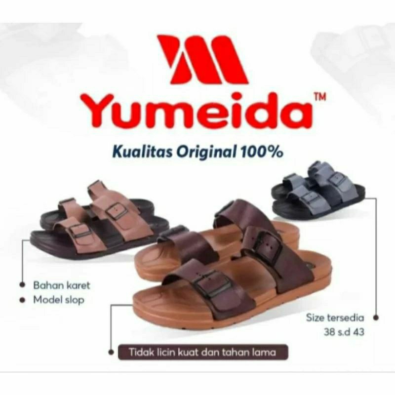 SANDAL SELOP GESPER YUMEIDA/SANDAL PRIA YUMEIDA/YUMEIDA BAN DUA