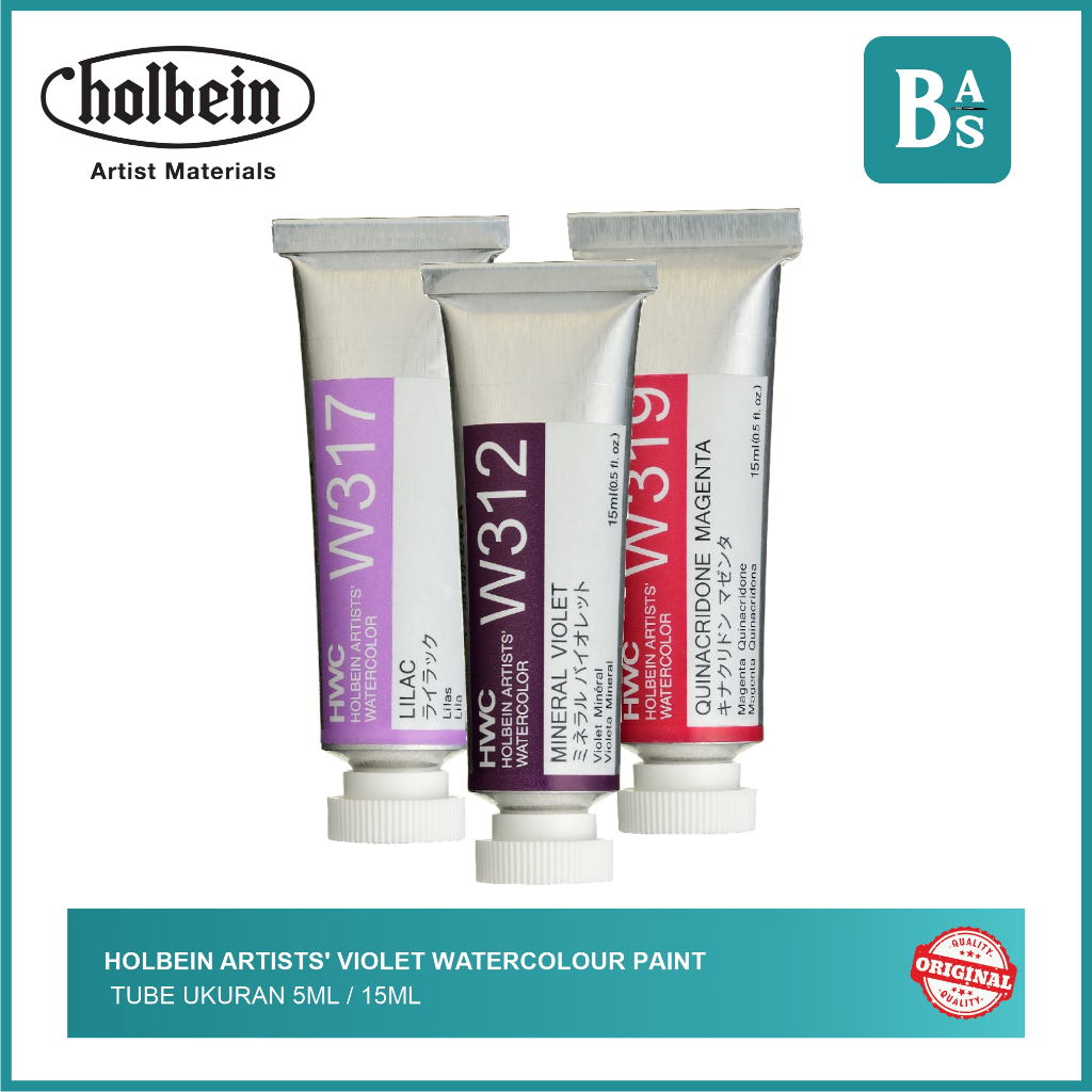 

Holbein - Cat Air Ungu 5ml/15ml - Artist Violet Watercolor Paint Tube - Bali Artemedia