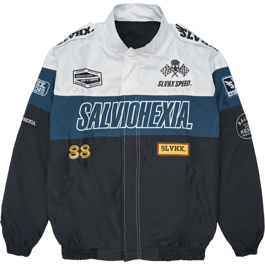 Salvio Hexia Nascar Jacket Speed Skull Navy