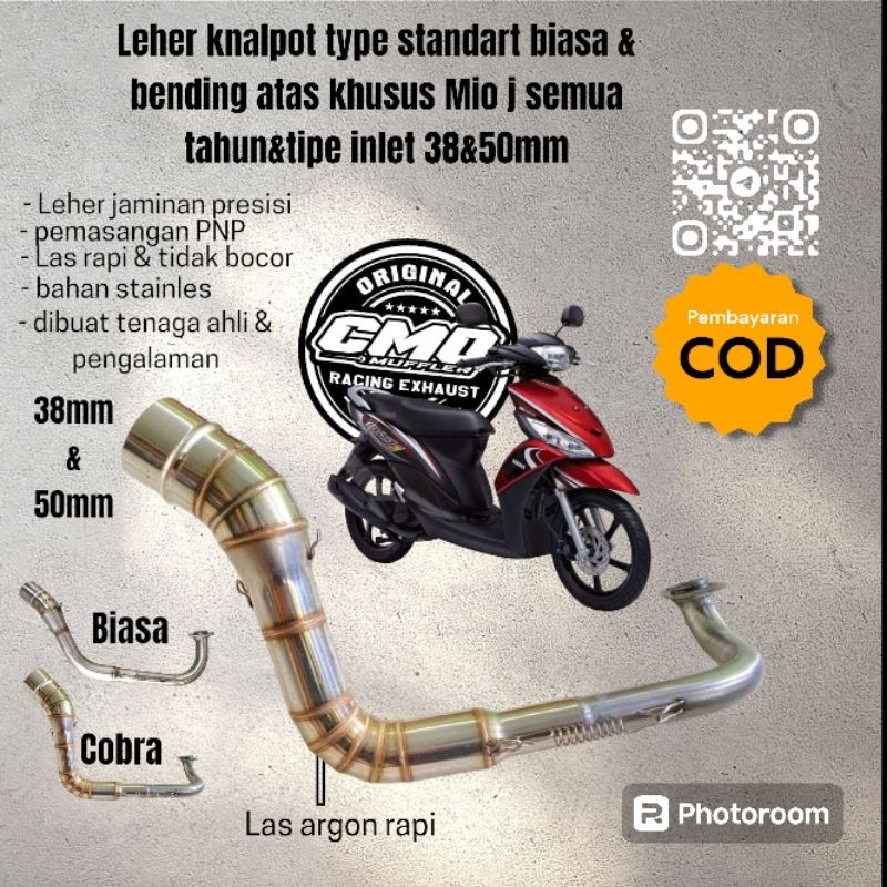 Leher knalpot mio j standart dan cobra inlet 38mm dan 50mm pnp.