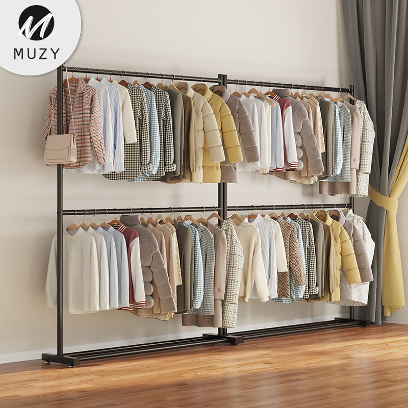 Muzy Rak Gantungan Baju Besi 200x150x50CM / Stand Hanger 2 Susun/Rak Baju Gantung Berdiri Gawang Baj