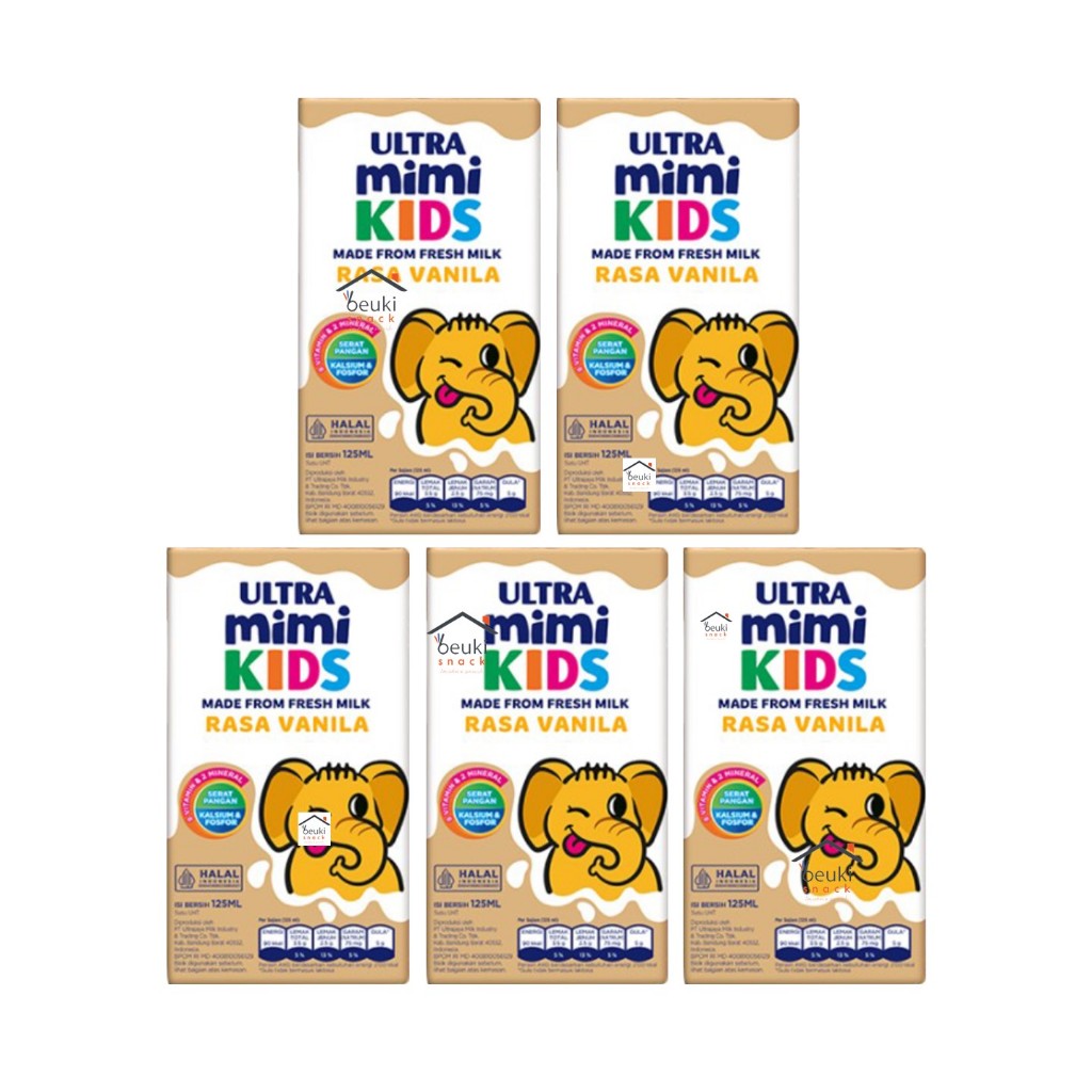 

5PCS Ultra Milk Mimi Kids Vanila Minuman Susu UHT untuk Anak