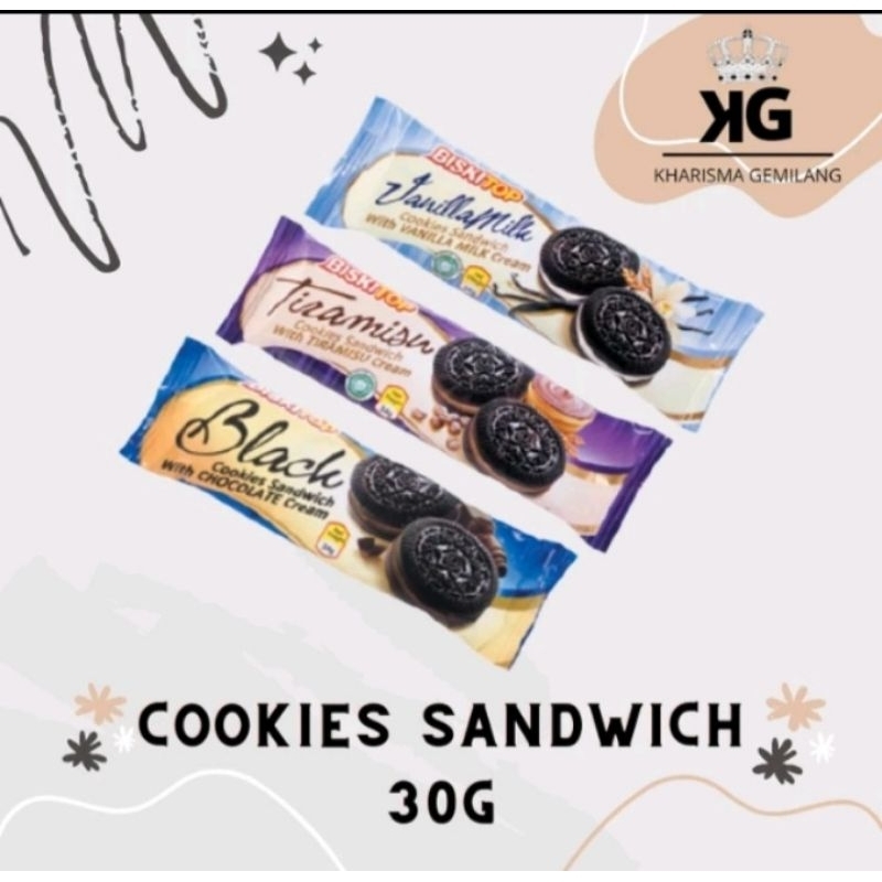 

BISKITOP BLACK COOKIES SANDWICH 60g isi 6 kue BISCUIT BISKITOP Cemilan anak kue murah