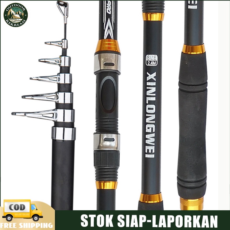 CODJoran Pancing Carbon Fiber Sea Fishing Rod 21M36M7 Tongkat Stik Pancing 36Meter Stick Pancingan I