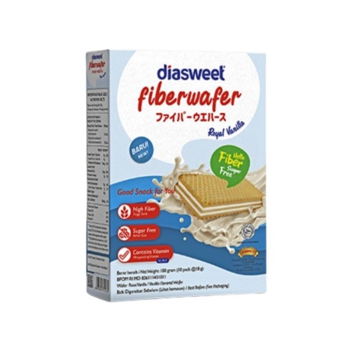 

Diasweet Fiberwafer Camilan Wafer Royal Vanilla 180 g