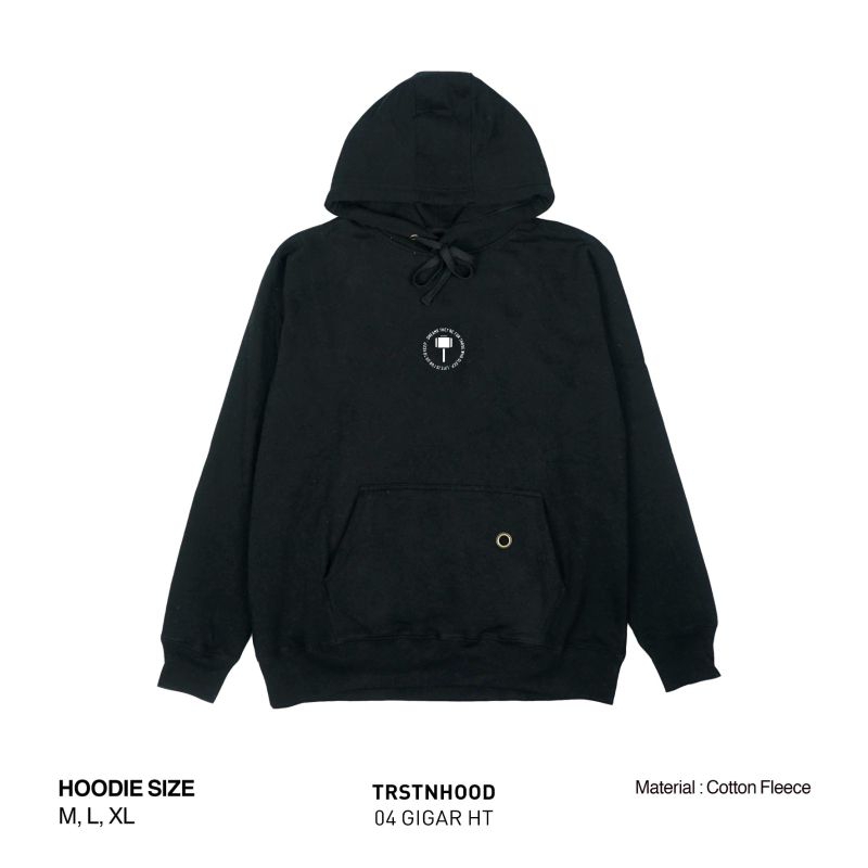 Sweater Hoodie Hitam Pria Torstein