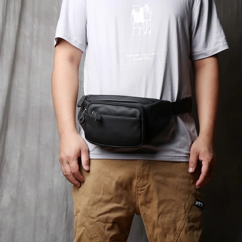 Tas Pinggang Pria Kulit Asli - Waistbag Pria Asli Kulit Sapi Original - Waistbag Tas Pinggang Kulit 