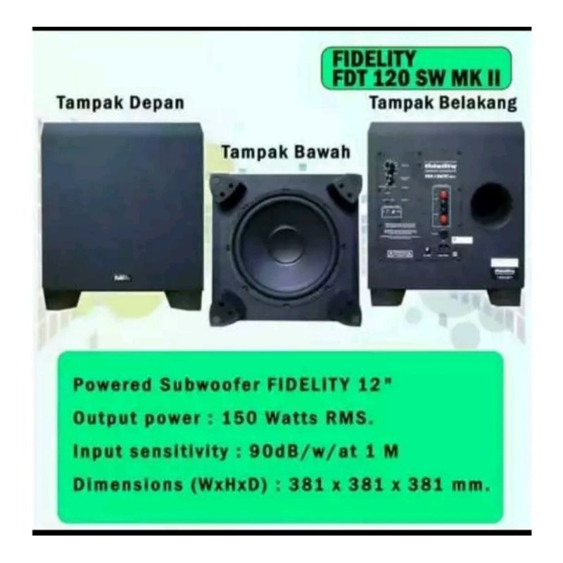 subwoofer fidelity FDR 120 sw mk