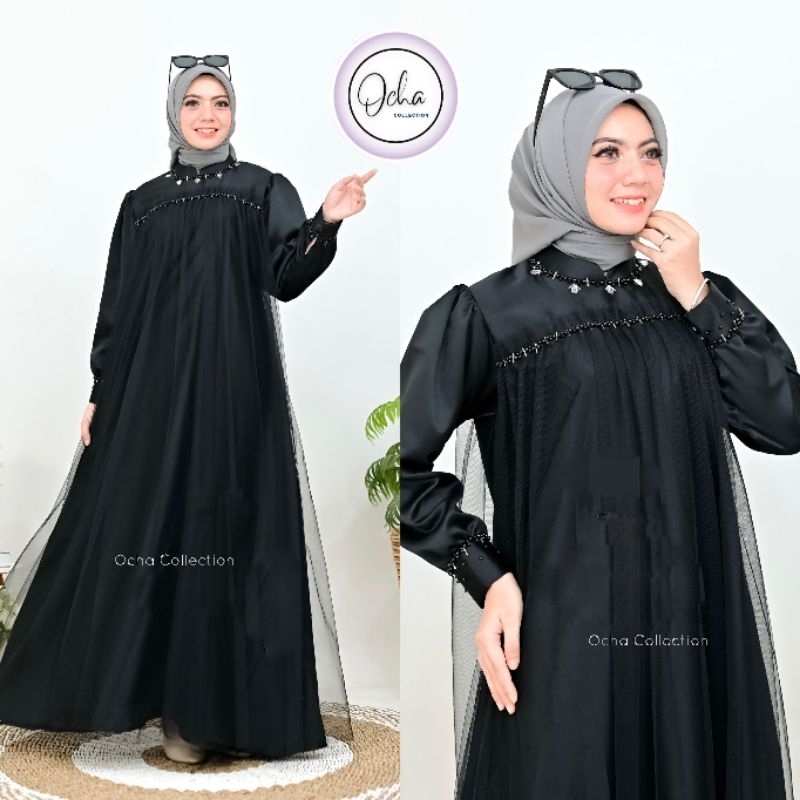 WINDI DRESS GAMIS PESTA MEWAH ELEGAN TERBARU 2024//GAMIS KONDANGAN//GAMIS HITAM ELEGAN //BAJU PESTA 
