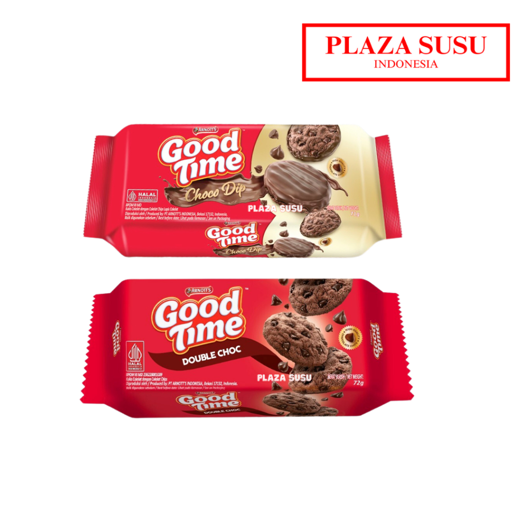 

ARNOTT'S GOOD TIME DOUBLE CHOC CHOCO DIP CHOCOCHIPS GOODTIME COOKIES BISKUIT