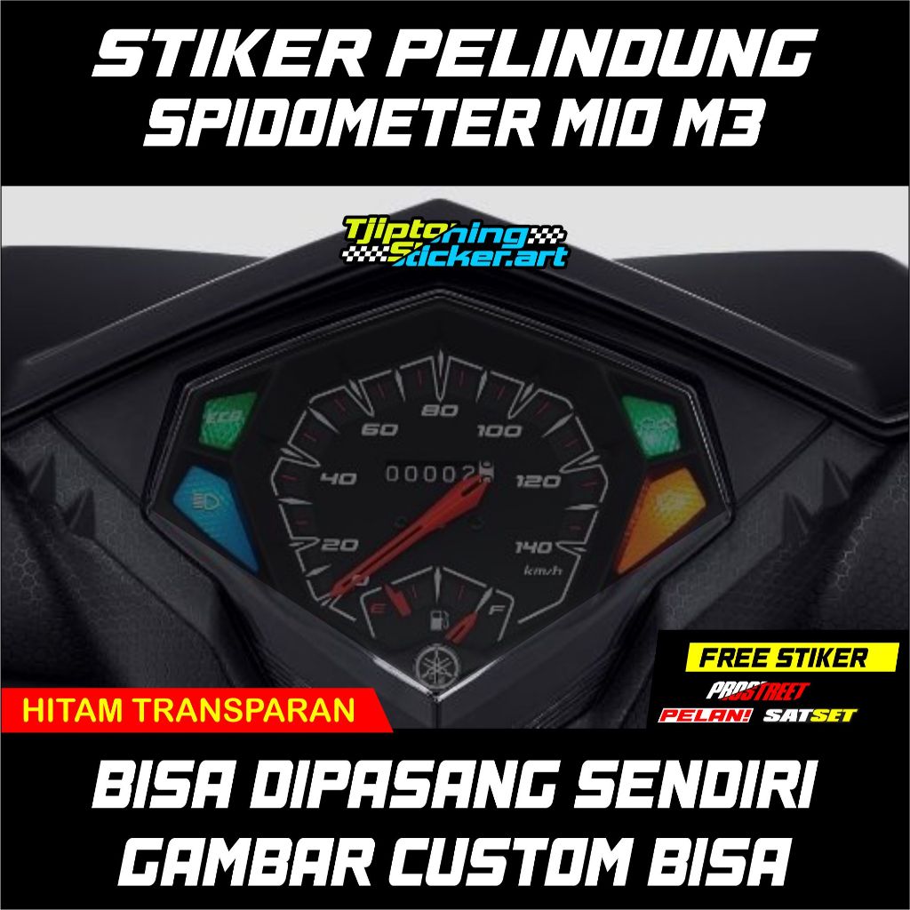 STIKER SPEEDOMETER TRANSPARAN MIO M3 - STIKER SPEEDOMETER