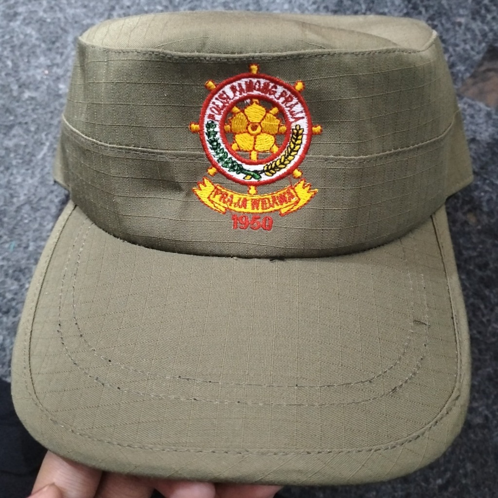 Topi Satpol PP bahan Ripstop + Bordir Logo