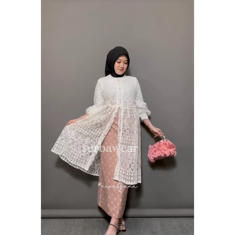 Outer Tunik Jiso Brokat |Outer Kondangan| outer Pesta |