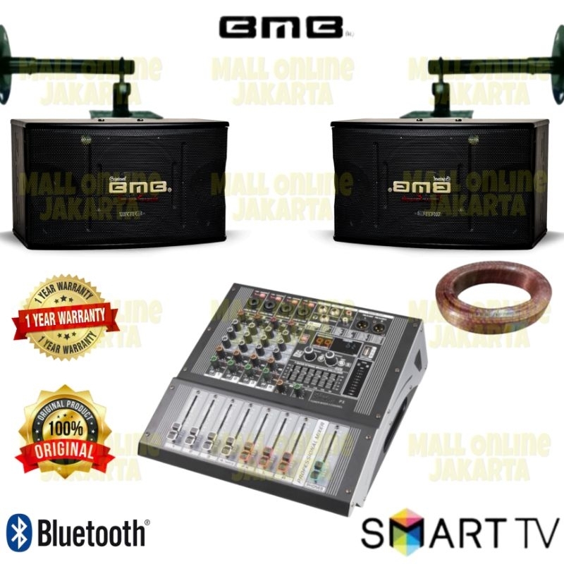 Paket sound system Bmb 10 inch Power Mixer 4 channel indoor
