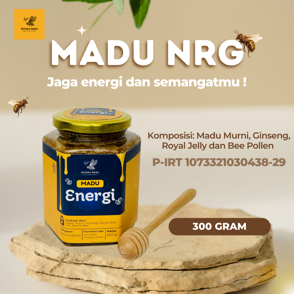 

[600ml] Madu Energi Istana Madu - Madu Stamina, Energi dan Kecapean