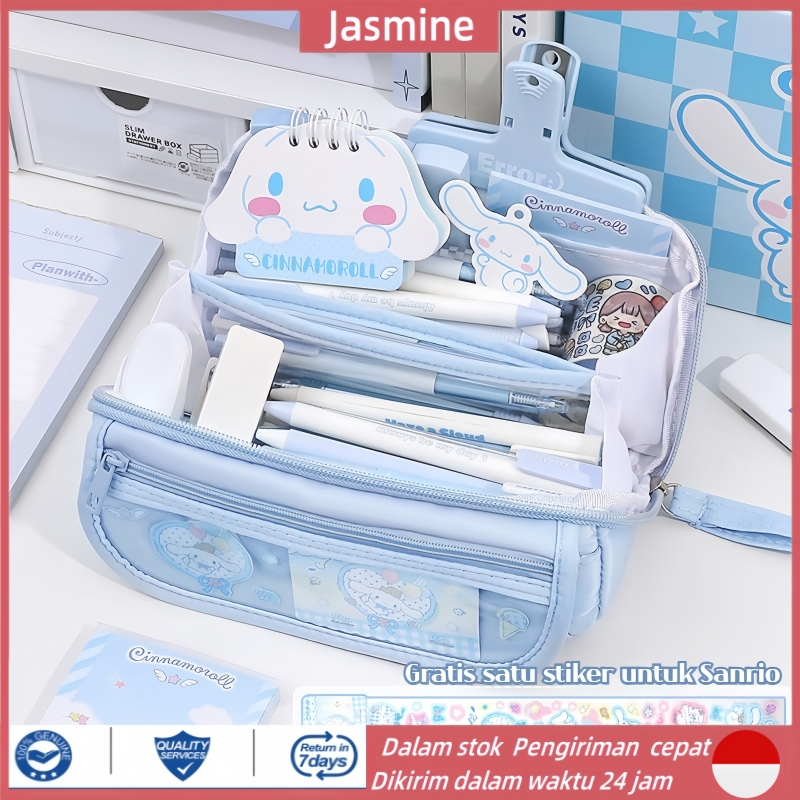 

【COD】Tas Pensil Kartun Sanrio Kapasitas Besar Tas Pensil Kuromi Melody Lucu Kotak Penyimpanan Alat Tulis Siswa Multifungsi