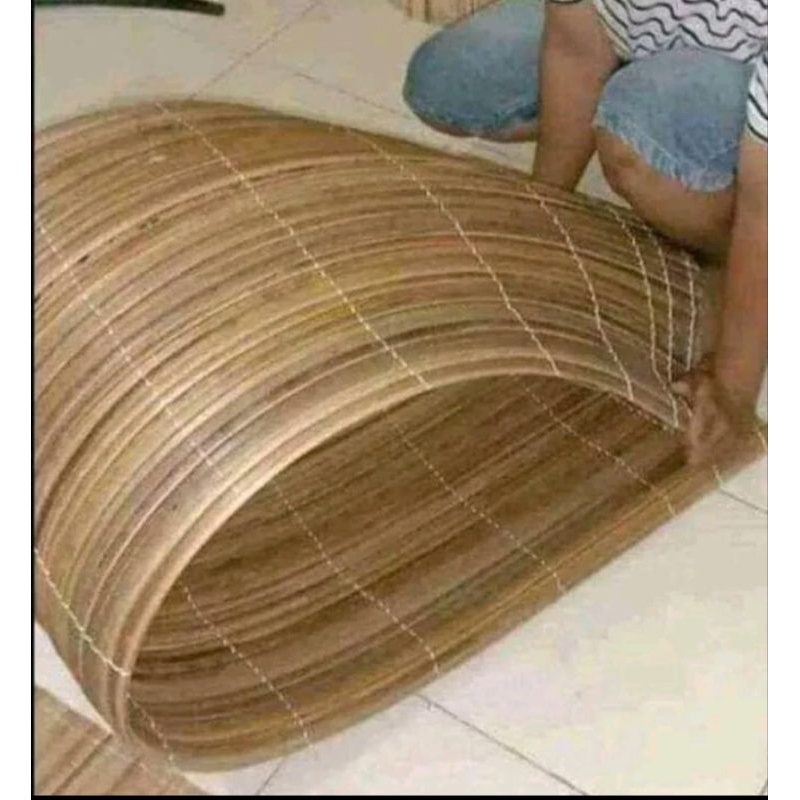 tirai bambu aotdoor Rotan Air UK 2,5x2m+tali ring kerekan