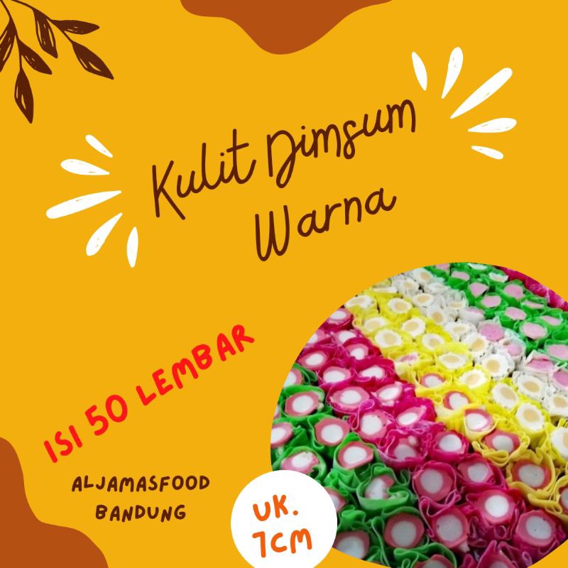 

Kulit Dimsum Bulat Warna Uk.7,5cm /50lembar