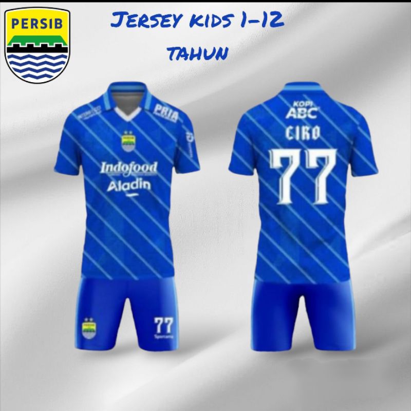 jersey anak usia 1-12 thn ciro persib bandung kaos bola anak persib