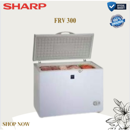 CHEST FREEZER 250 LITER SHARP FRV 300 Freezer pembeku daging/FRV-300/FRV300/GARANSI RESMI/ORIGINAL