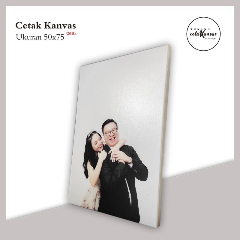 CETAK FOTO KANVAS 50x75 + SPANRAM