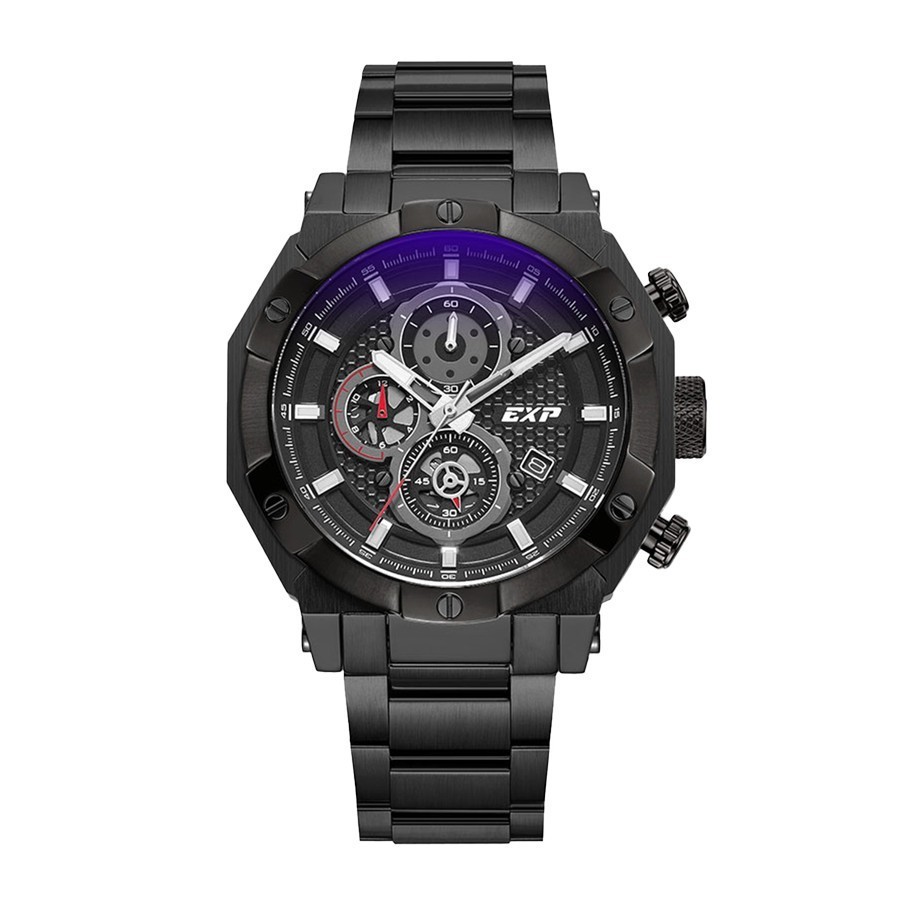 ORIGINAL Jam Tangan Pria Expedition E 6385 / E6385 / EXP6385 Garansi 1 Tahun - Stainless Steel