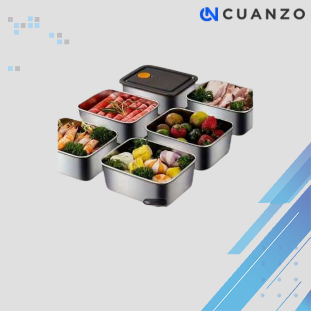 Kotak Makan Lunch Box Multifunctional Stainless Steel 304 550ml/Tempat Makan Perbekalan Sekolah Maka