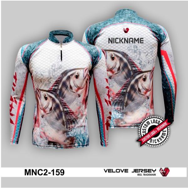 Baju Jersey Mancing / Kaos Fishing / Baju Fishing Mania / Mancing Club FullPrint GRATIS NAMA & LOGO.