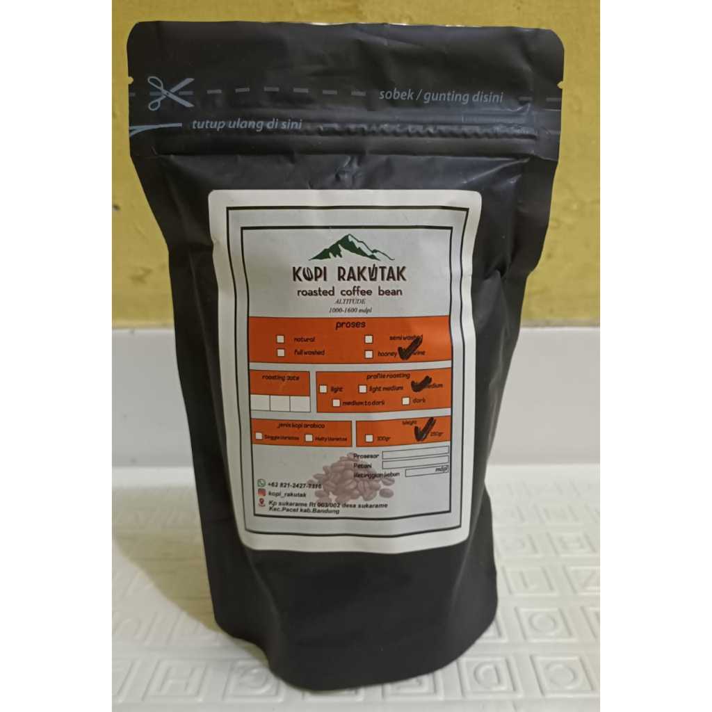 

KOPI ARABICA Wine 500gr kopi gunung Rakutak Alami