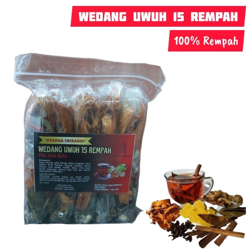 

Wedang Uwuh Rempah Khas Tradisional Isi 10pcs Herbal 100% Rempah