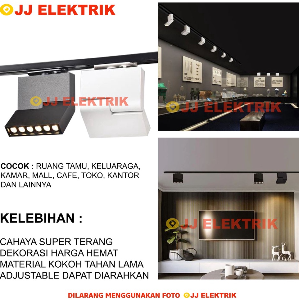 Lampu Rell Track LED Sorot Rel 1 Watt 2 Watt Spotlight Spot 1W 2W