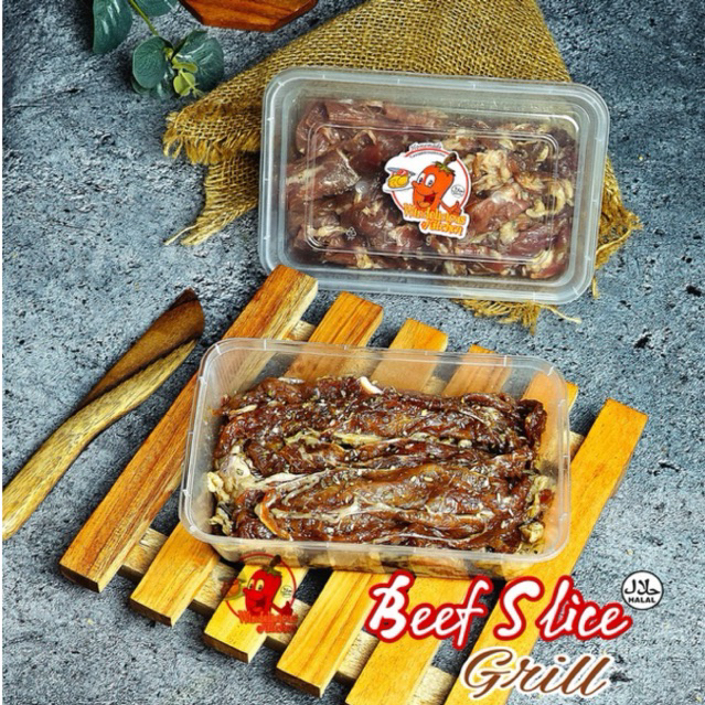 

NEW ! BEEF SLICE GRILL MARINASI HOMEMADE HALAL 250GR