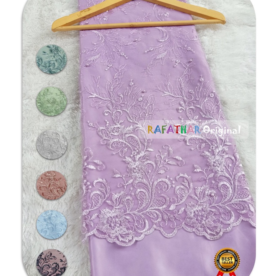 Penjualan TerbaikCOD Kain tile brukat kain brukat meteran bahan brukat meteran tile mutiara kain til