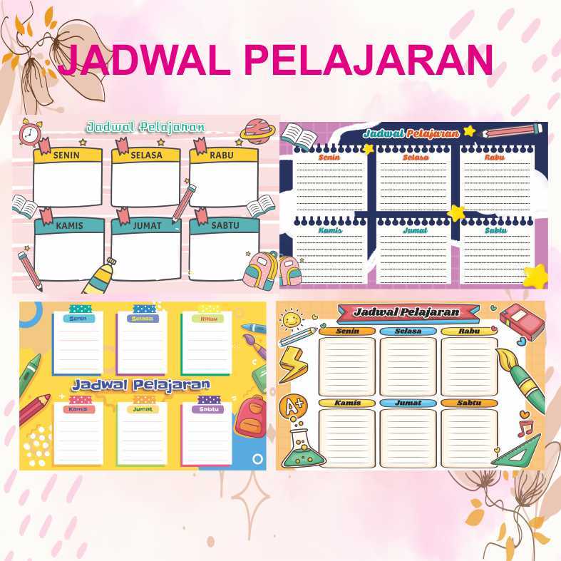 

Jadwal Pelajaran/Jadwal sekolah custom