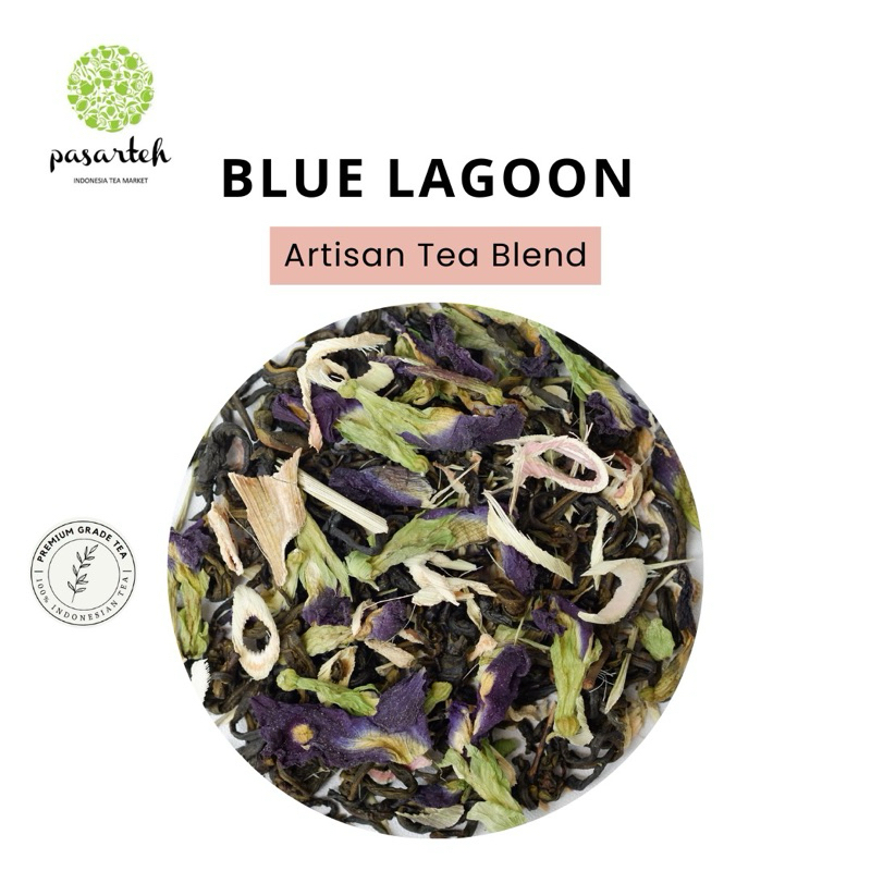 

[ pasarteh ] Blue Lagoon Tea | Tea Blend | Green Tea | Artisan Tea Blend | Teh Artisan | Teh Telang