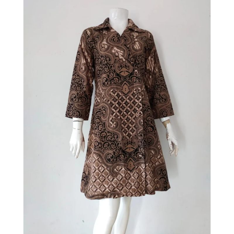 BAJU BATIK KOPELAN TERBARU TUNIK NON PURING PRIA SLIMFIT FUL PURING untuk tunik puring bisa rekues