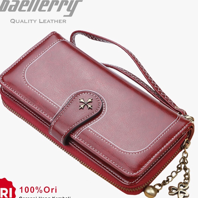 KI3 BAELLERRY N1813 Dompet Wanita Panjang Bahan Kulit PU Leather Premium BAEOS