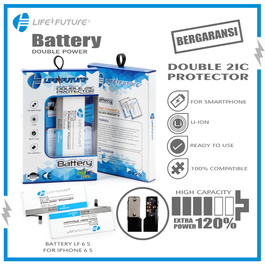 Baterai / Batre / Batrai LF IPHONE 6S Double Power