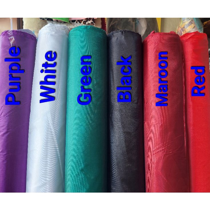 READY STOK Kain Peles Furing Abutai Kahatex Kain Satin Kain Dekorasi